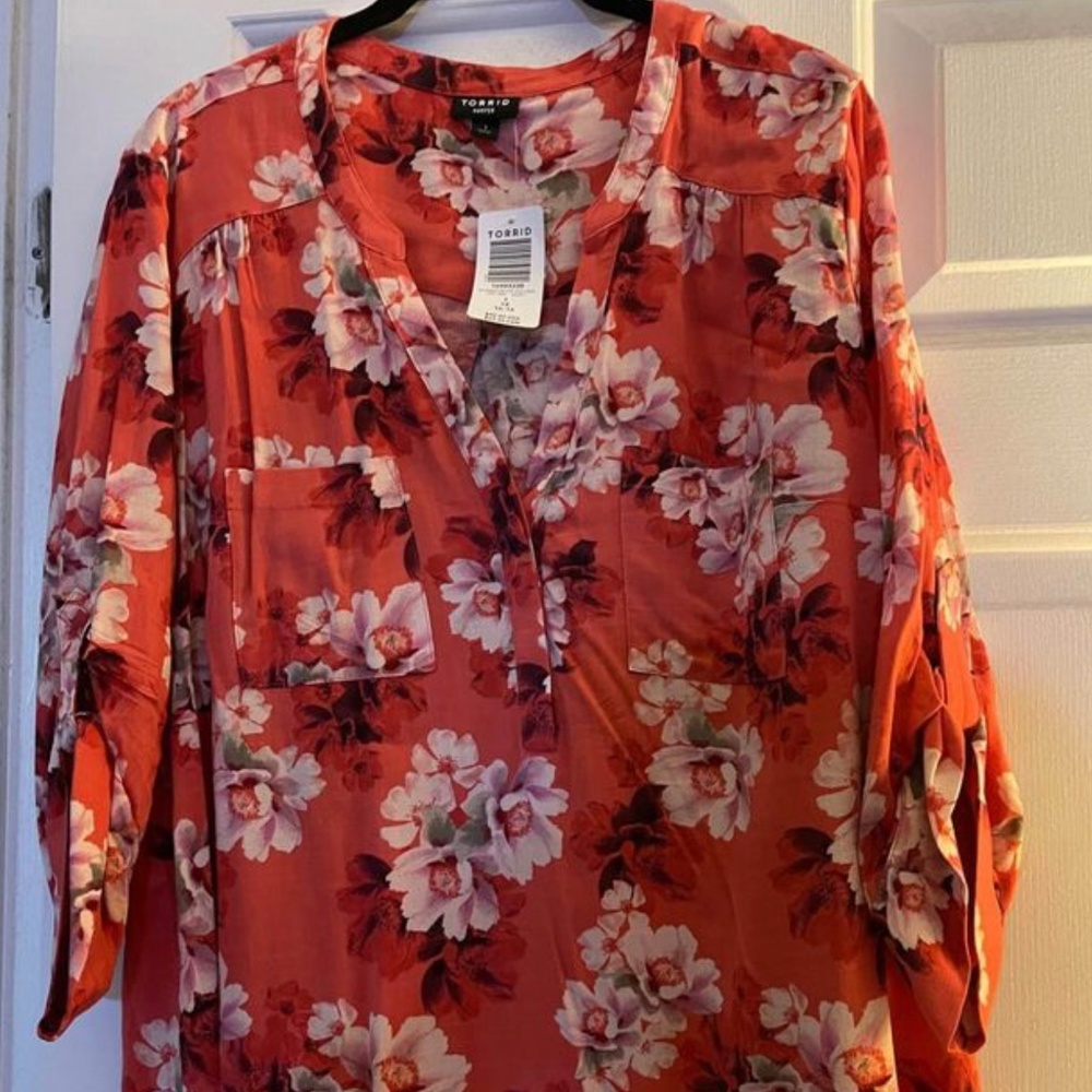 Harper Georgette Pullover 3/4 Sleeve Blouse